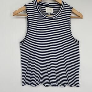McGuire Tank Top Women’s Small Navy & White Striped Preppy Nautical Collegiate